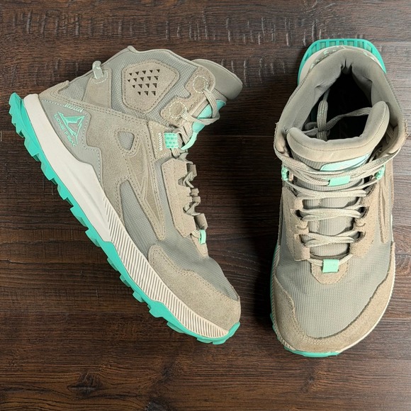 Altra Lone Peak Hiker 2 Womens 7‎ Grey Suede Hi-Top Lace Up ZeroDrop Trail Shoes
